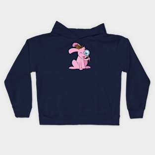 Easter Bunny looking for Easter eggs Kids Hoodie